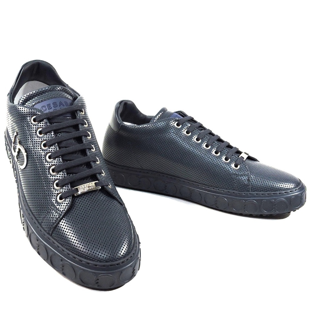 CASADEI 🇮🇹 MEN'S BLUE LEATHER COMFORT FASHION SNEAKER